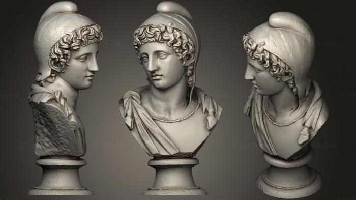 Бюсты и головы античные и исторические (Митра, BUSTA_0680) 3D модель для ЧПУ станка